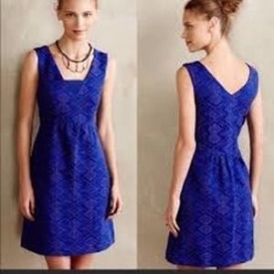 Anthropologie Blue Midi Dress